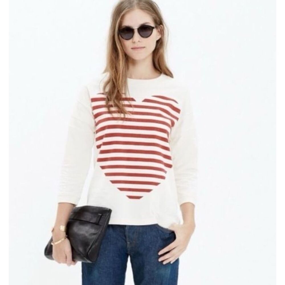 Madewell's heartbeat 3/4 sleeve‎ tee size XS